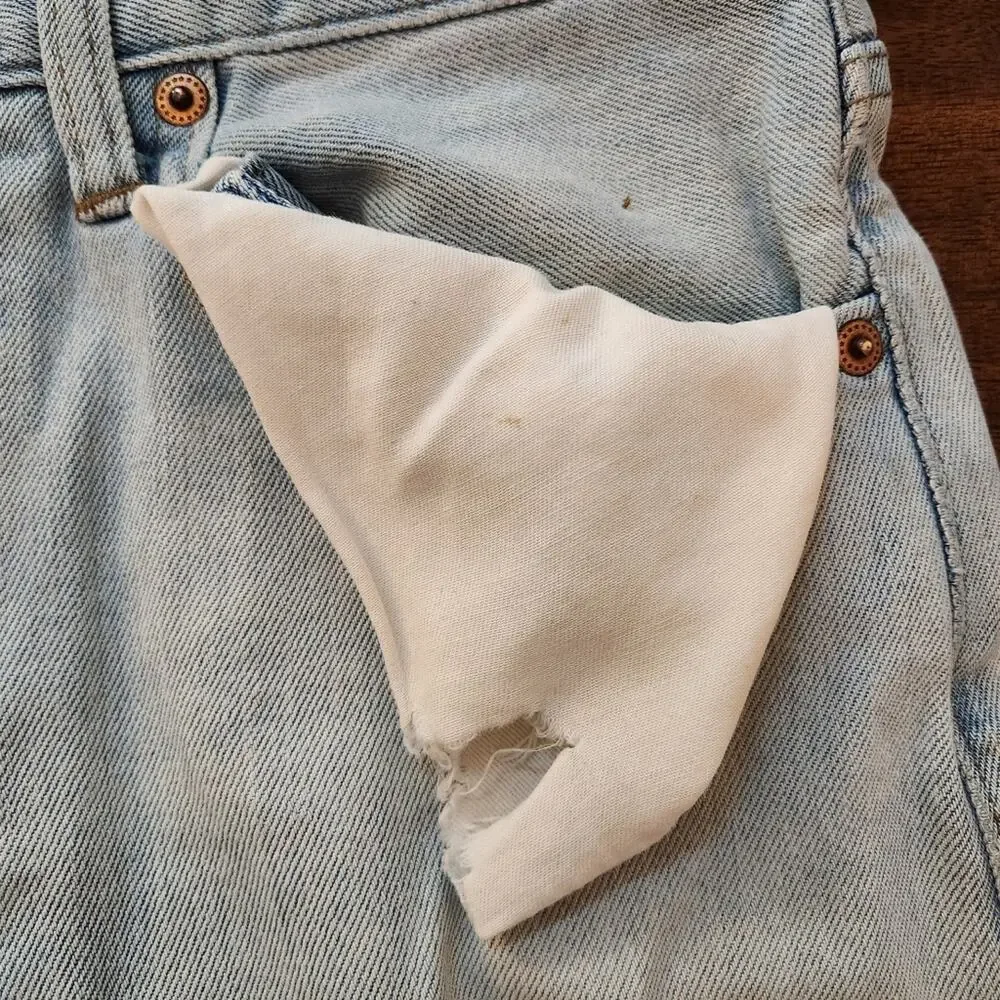 J.Crew Men's 484 Slim Fit Stretch Jean Distressed Light Wash Size 29x32